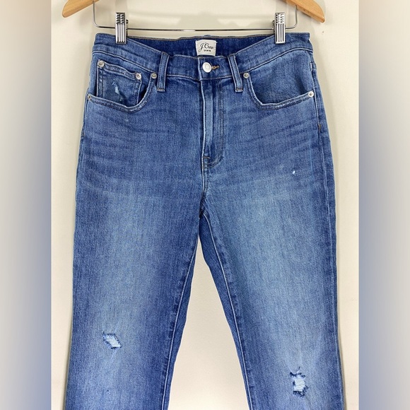 J.Crew Women’s Size 28 Slim Boyfriend Jean Raw Hem Distressed Jeans - Picture 3 of 11